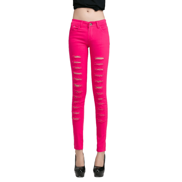 Ripped Jeans Denim Jeggings Trousers Skinny - Image 3