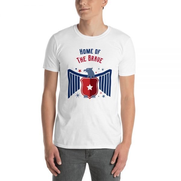 Home of the Brave T-Shirt | Patriotic Eagle with Shield