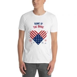 Home of the Brave T-Shirt | USA Flag Heart