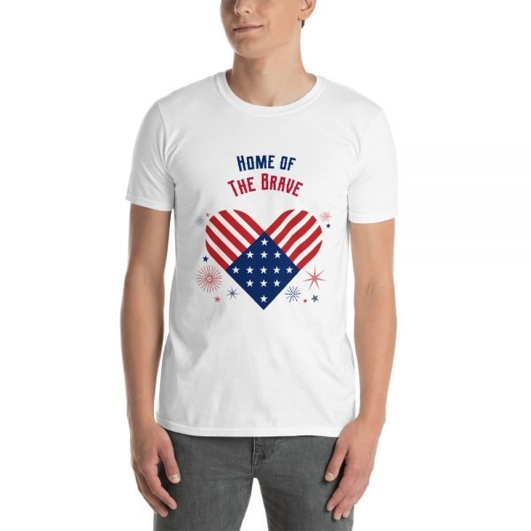 Home of the Brave T-Shirt | USA Flag Heart